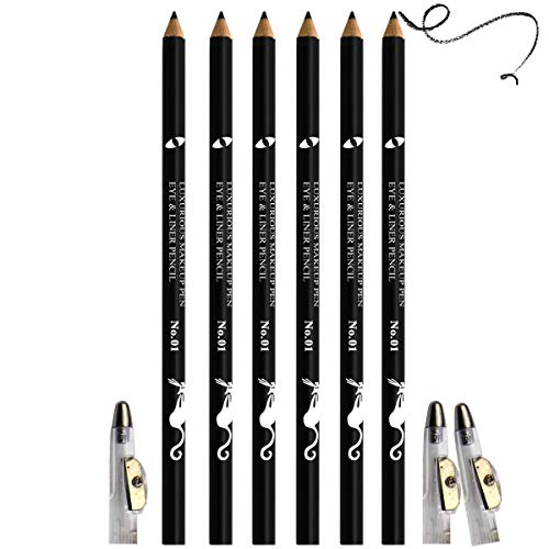 12 x negro delineador de ojos Lápices de largo impermeable al por mayor trabajo Lot UK