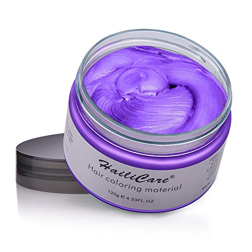 120g Cera para el cabello, Crema Para Colorante Pelo Temporal Duradera, Lavable Tinte Temporal Capilares, Color del Cabello Crema Para Colorante Pelo para Fiesta, Cosplay, Carnaval, Navidad - P¨²rpura