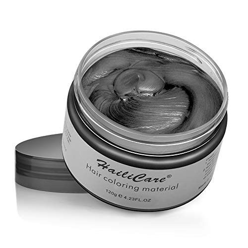 120g Cera para el cabello, Crema Para Colorante Pelo Temporal Duradera, Lavable Tinte Temporal Capilares, Color del Cabello Crema Para Colorante Pelo para Fiesta, Cosplay, Carnaval, Navidad - Negro