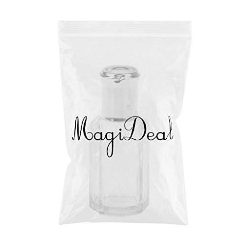 12ml Portátil De Viaje Vacío Roll-on Perfume De Cristal De La Botella Rellenable Plata