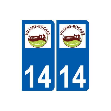14 Villers-Bocage - Adhesivo para placa adhesiva (esquinas redondeadas)