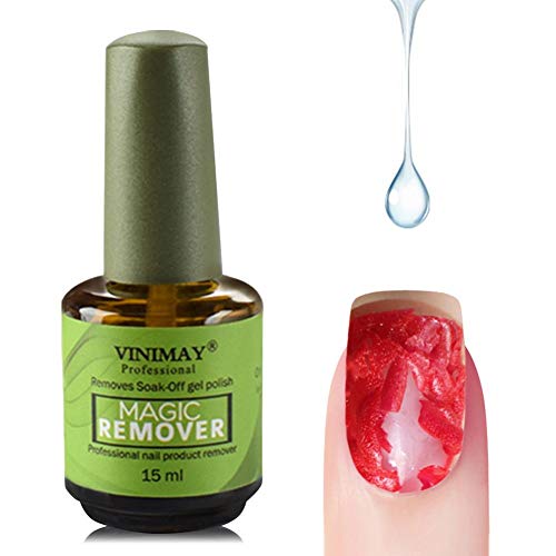 15ML Removedor de esmalte de uñas,Esmaltes de Uñas Gel UV Removedores Soak off Manicura y Pedicura,Eliminación de manicura Pegamento Manicure Magic Nail Remover Uñas Líquido de eliminación,estallido