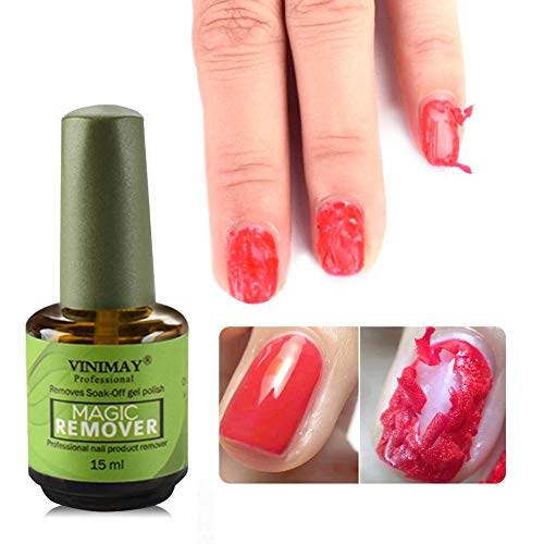 15ML Removedor de esmalte de uñas,Esmaltes de Uñas Gel UV Removedores Soak off Manicura y Pedicura,Eliminación de manicura Pegamento Manicure Magic Nail Remover Uñas Líquido de eliminación,estallido