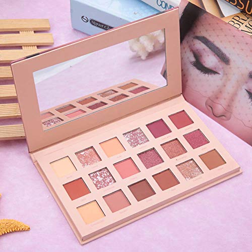 18 Colores Paleta De Sombra De Ojos Mate Y Brillo, Maquillaje Profesional Sombra De Ojos Cosmético En Polvo