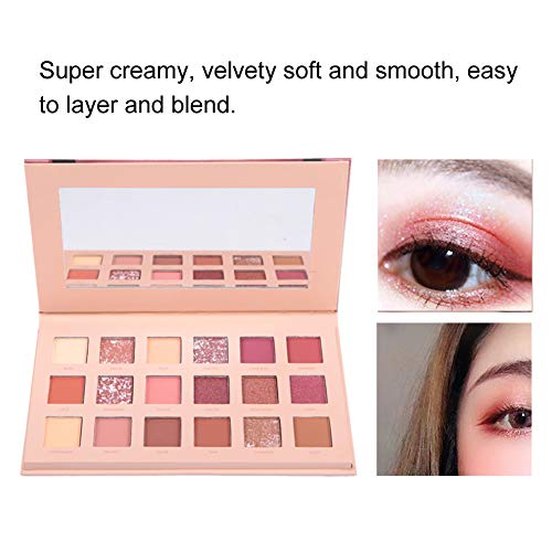 18 Colores Paleta De Sombra De Ojos Mate Y Brillo, Maquillaje Profesional Sombra De Ojos Cosmético En Polvo