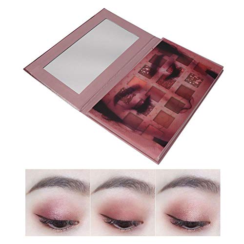 18 Colores Sombra de ojos mate y brillante con paleta de sombras de ojos de lentejuelas grandes