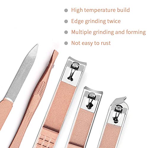 18 in 1 Manicura Cortaúñas de Acero Inoxidable Set de Manicura Pedicura Manicura Pedicura Set Pedicura y Herramientas de Manicura set manicura profesional de manicura Adecuado para familias y viajes