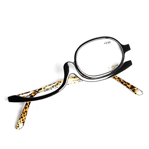 180 grados giratorio Monocular Mujer Cosmética Gafas Maquillaje Gafas de lectura Portátil Lentes individuales Mujeres Gafas Barukra