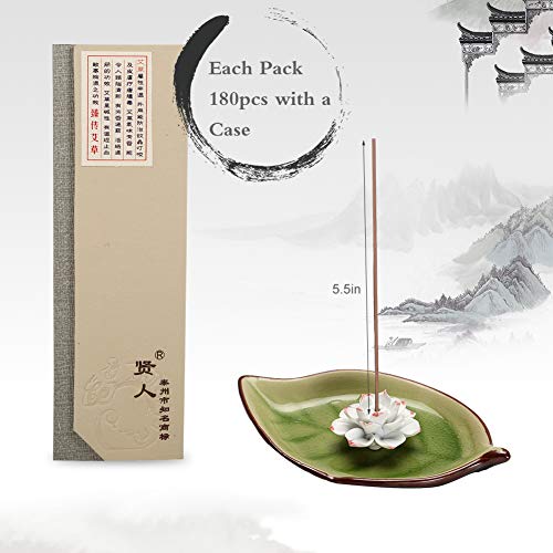 180pcs/Pack ORIENTAL Buda budista aroma naturaleza funda de varillas de incienso con madera de sándalo para uso multifunción