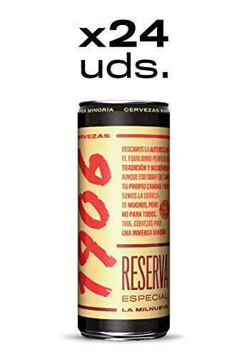 1906 Reserva Especial Cerveza - Pack de 24 latas x 330 ml - Total: 7.92 L