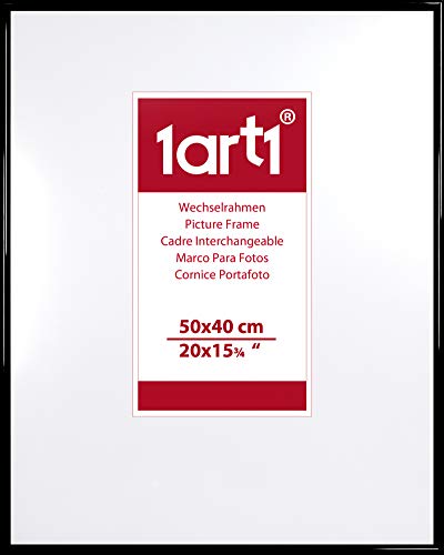 1art1 Star Wars Póster Mini con Marco (Plástico) - Yoda, Que La Fuerza Te Acompañe (50 x 40cm)