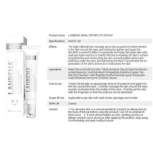 1Bottle Crema Natural Mascarilla Facial de Antiedad/Crema Antiarrugas para Mujer Serum Facial y para el Contorno de Ojos Formulada para Elevar Rápida y Eficazmente los Párpados Caídos (20ml / 0.7oz)