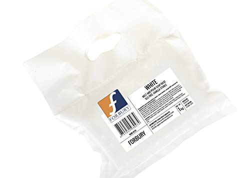 1kg Base de Jabón Blanco Derretir y Verter, sin SLS,White opaque soap base Forbury Direct