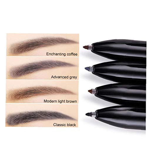 1pc 4 en 1 pluma de la ceja cejas Contorno de Ojos Larga duración de la pluma de la pluma del trazador de líneas impermeable del maquillaje lápiz delineador de ojos maquillaje cosmético herr
