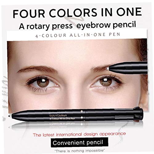 1pc 4 en 1 pluma de la ceja cejas Contorno de Ojos Larga duración de la pluma de la pluma del trazador de líneas impermeable del maquillaje lápiz delineador de ojos maquillaje cosmético herr