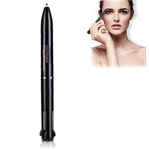 1pc 4 en 1 pluma de la ceja cejas Contorno de Ojos Larga duración de la pluma de la pluma del trazador de líneas impermeable del maquillaje lápiz delineador de ojos maquillaje cosmético herr