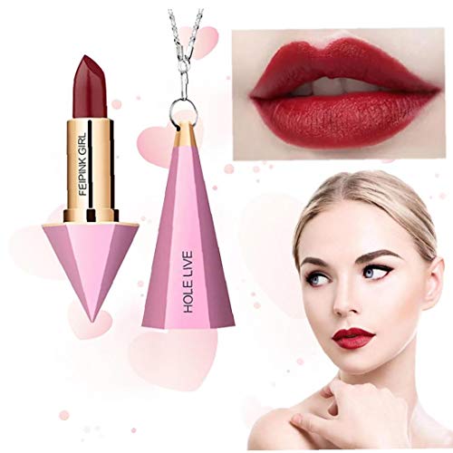 1pc De Larga Duración Barra De Labios Hidratante Labial Cremoso Impermeable Antiadherentes Diamond Cup Lápiz Labial Cosmético Creativo Regalo Para Las Mujeres De Las Muchachas (104 Red De Época)