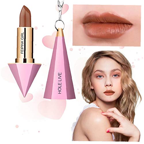 1pc De Larga Duración Barra De Labios Hidratante Labial Cremoso Impermeable Antiadherentes Diamond Cup Lápiz Labial Cosmético Creativo Regalo Para Las Mujeres De Las Muchachas (105 Milk Tea)