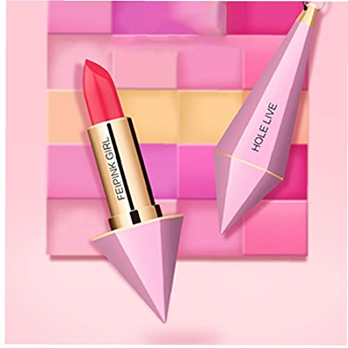 1pc De Larga Duración Barra De Labios Hidratante Labial Cremoso Impermeable Antiadherentes Diamond Cup Lápiz Labial Cosmético Creativo Regalo Para Las Mujeres De Las Muchachas (103 Naranja Rojo)