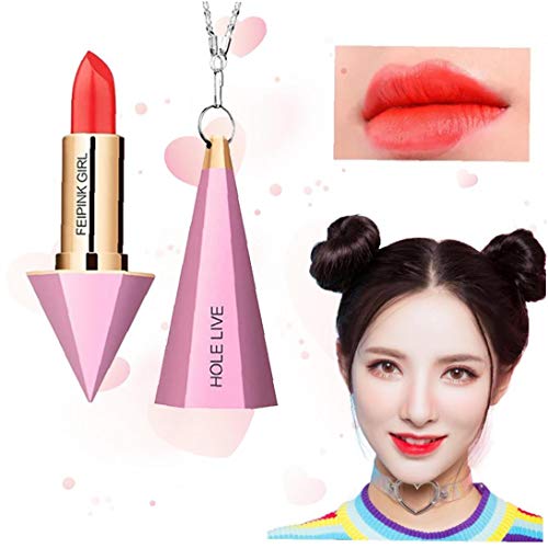 1pc De Larga Duración Barra De Labios Hidratante Labial Cremoso Impermeable Antiadherentes Diamond Cup Lápiz Labial Cosmético Creativo Regalo Para Las Mujeres De Las Muchachas (103 Naranja Rojo)