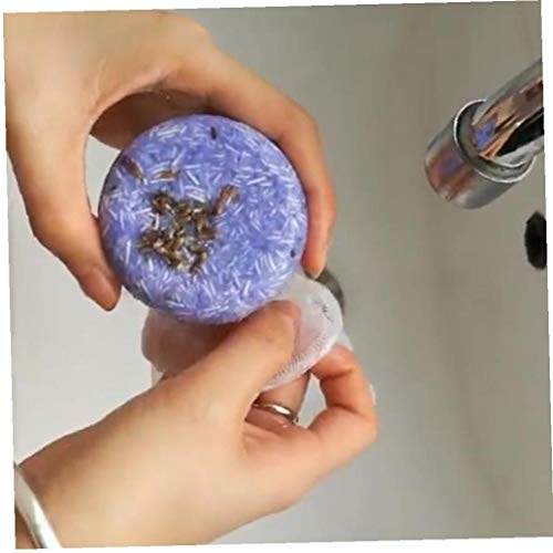 1pc Natural champú para el pelo barra de jabón Champú Sólido Jabón Champú con aceite vegetal esencial para la tratada en seco cabello dañado (lavanda) Champú