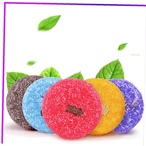 1pc Natural champú para el pelo barra de jabón Champú Sólido Jabón Champú con aceite vegetal esencial para la tratada en seco cabello dañado (lavanda) Champú