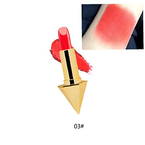 1pc Super Hidratante Labial Diamante Único Tubo En Forma De Lápiz Labial Cremoso De Labios De Larga Duración De Maquillaje Cosmético Velvet Crema De Cacao Idea Regalo Para Las Mujeres Choice ( 03)