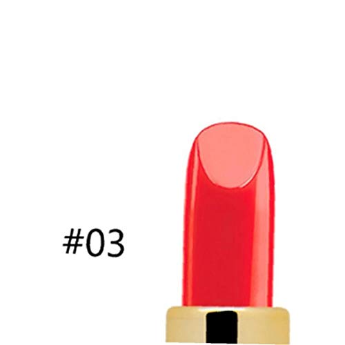 1pc Super Hidratante Labial Diamante Único Tubo En Forma De Lápiz Labial Cremoso De Labios De Larga Duración De Maquillaje Cosmético Velvet Crema De Cacao Idea Regalo Para Las Mujeres Choice ( 03)