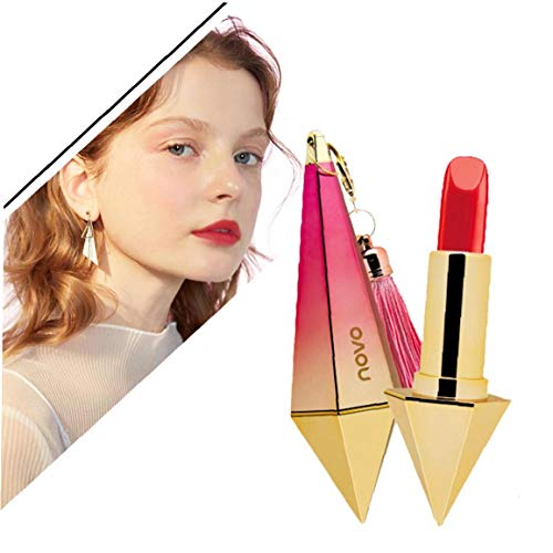1pc Super Hidratante Labial Diamante Único Tubo En Forma De Lápiz Labial Cremoso De Labios De Larga Duración De Maquillaje Cosmético Velvet Crema De Cacao Idea Regalo Para Las Mujeres Choice ( 03)