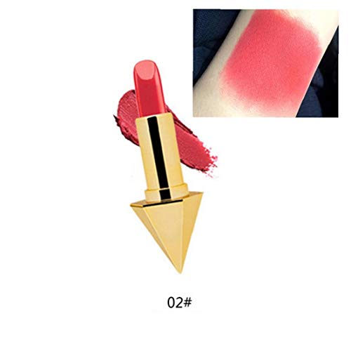 1pc Super Hidratante Labial Diamante Único Tubo En Forma De Lápiz Labial Cremoso De Labios De Larga Duración De Maquillaje Cosmético Velvet Crema De Cacao Idea Regalo Para Las Mujeres Choice ( 02)