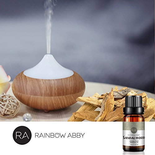 2 botellas de aceite esencial de sándalo 100% aceite de aromaterapia puro para difusor, perfumes, masajes, cuidado de la piel, jabones, velas - 2 x 10 ml