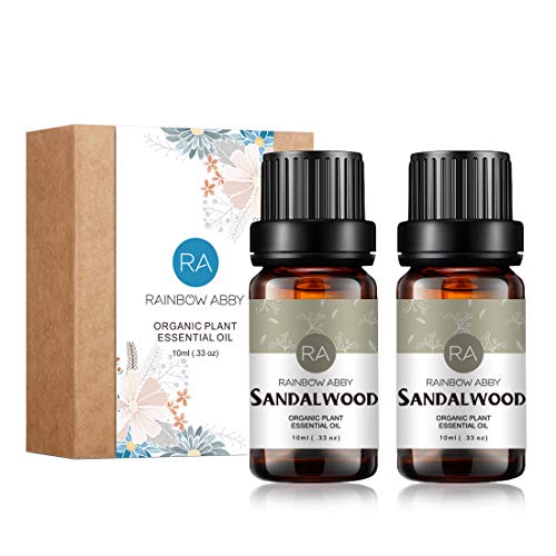 2 botellas de aceite esencial de sándalo 100% aceite de aromaterapia puro para difusor, perfumes, masajes, cuidado de la piel, jabones, velas - 2 x 10 ml