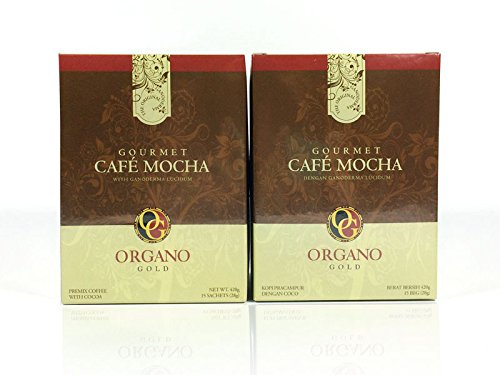 2 Boxes Organo Gold Gourmet Cafe Mocha,14.9 oz NET,15 sachets