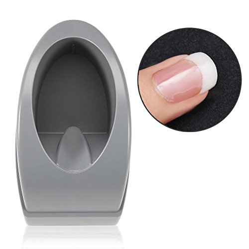 2 colores francés Dip Nail Container Smile Line Maker francés Nail Art Guide Manicura Herramientas(gris)