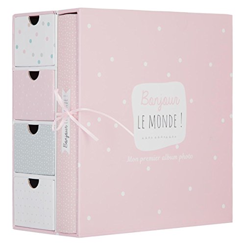 2 en 1 Caja de recuerdos de nacimiento + Album de fotos - Color ROSA