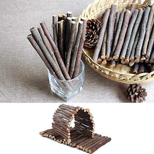 2 escaleras de madera para masticar puentes para esconder casas, vallas flexibles escaleras para hámster, reptiles, lagarto, tortuga, erizo, juguete para masticar animales pequeños