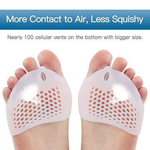 2 pares de separadores de dedos de gel, almohadillas metatarsales, Alisador de dedos de gel, para dedos superpuestos, corrector de juanetes, alivio del dolor de juanetes.