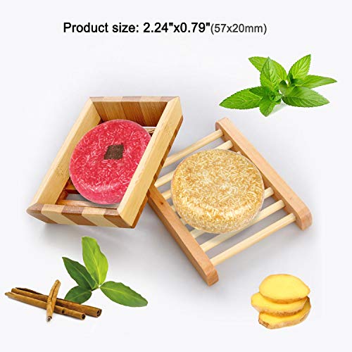 2 piezas barras de champú para el cabello, Phogary Jabón de pelo (canela + jengibre), Champú para cabello seco y dañado - 3.88 oz.