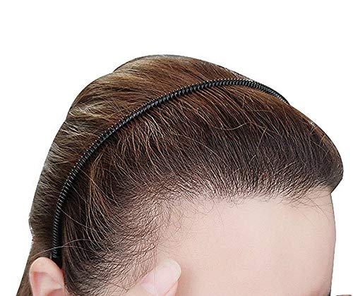 2 Piezas Diademas de Metal Ondulado, Diadema de Unisex Elástico Deportes Pelo Aro Banda, Diadema Antideslizante Accesorios de Pelo Elásticos para Yoga Deportes al Aire Libre, Resorte Pequeño