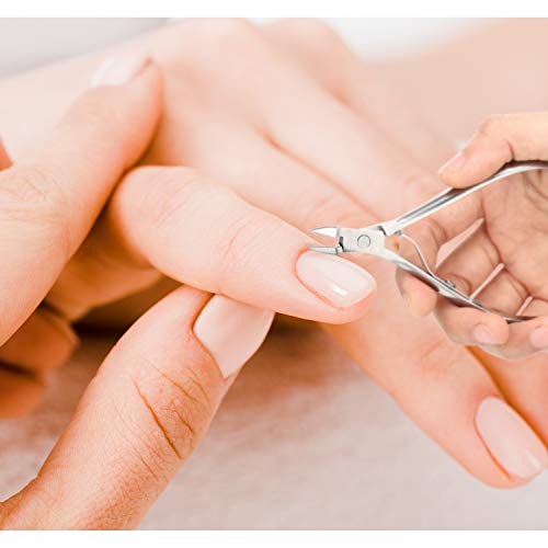 2 Piezas Tijeras de Alicate de Cutícula Recortadora de Cortador de Cutícula Herramienta de Cuidado de Cutículas de Acero Inoxidable para Piel muerta y uñas (Plata)
