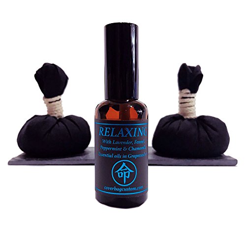 2 Pindas de Masaje Corporal, 1 Pinda Facial y Aceite de Masaje Relajante RELAXING con Lavanda, Hinojo, Menta y Camomila