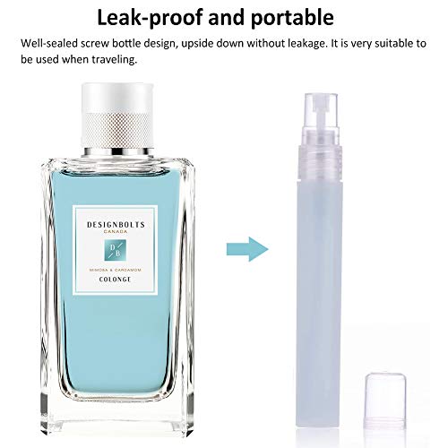 20 Mini Botella de Spray Portátil, Botellas de Spray de Plástico, Botellas Vacías, Atomizador de Perfume para Viajes, Aceites Esenciales, Suministros Portátiles de Perfume, Blanco y Negro (10 ml)