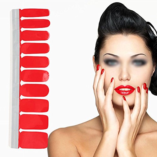 20 piezas de pegatinas de esmalte de uñas, pegatinas de esmalte de uñas de cubierta completa, 5 colores, color puro, brillo, envolturas completas, adhesivos para uñas(2#)