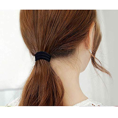 20 piezas elásticas para el cabello, Bandas de goma de alta elasticidad Soportes de cola de caballo sin costuras para cabello grueso y pesado