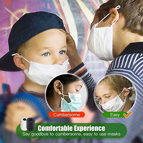 200 cierres de cordón de silicona para cordón elástico ajustador de cuerda antideslizante (100 negro y blanco)