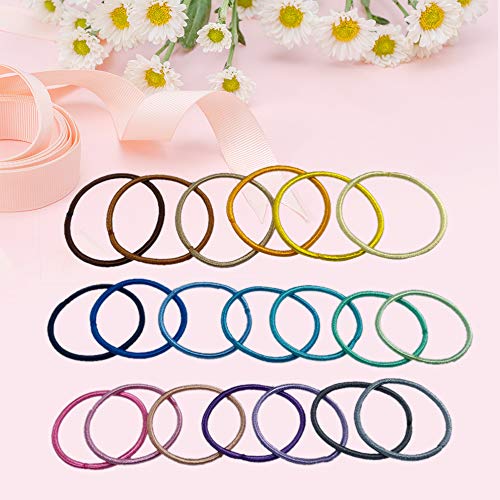 200 unidades de 20 colores,Bandas de Pelo Multicolores，Lazos elásticos para el pelo, banda de goma para coleta，Accesorios para el Cabello para Niños Bebés