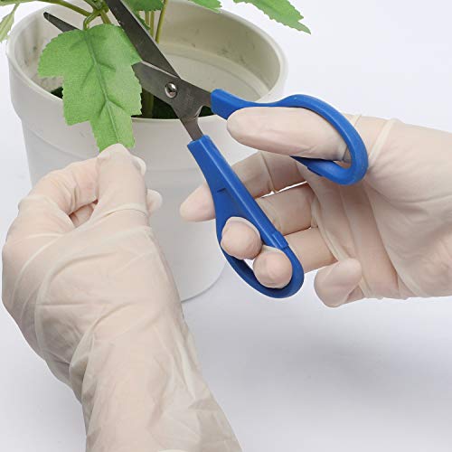 200pcs Nitrilo Guantes Desechables Polvo Guantes Libres De Látex, Dispensador Pack Cocina Universal/Lavavajillas/Trabajo/Goma/Guantes de Jardín (L, Blanco)