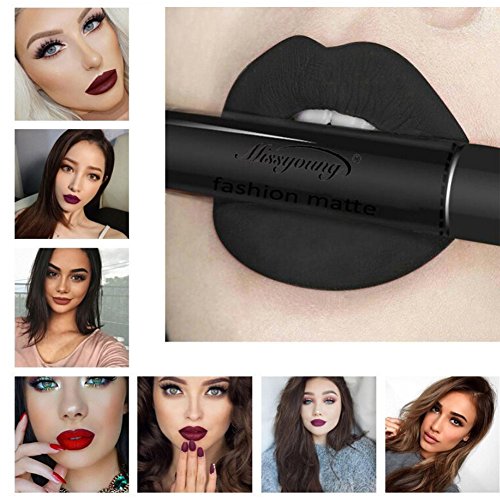 2018 Pintalabios Mate Larga Duracion Labial de Maquillaje Profesional para Niñas por ESAILQ