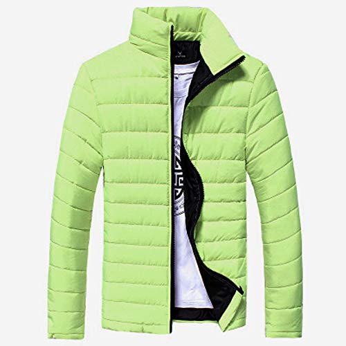 2019 - Chaqueta de plumón para Hombre, de algodón, Ligera, Piel cálida, con Cremallera, con Capucha, Color Liso, Elegante, Slim Fit Hoodie D-Vert Clair XXL