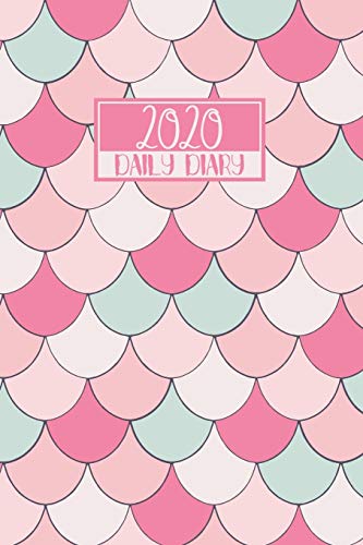 2020 Daily Diary: A5 Day on a Page to View Full DO1P Planner Lined Writing Journal | Pink & Duck Egg Blue Mint Green Pastel Mermaid Scales (2020 Daily Diaries)